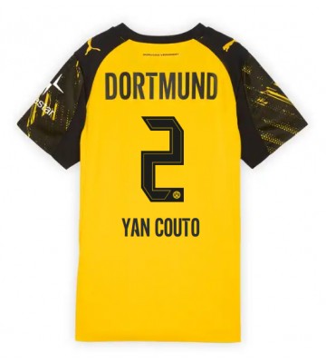 Lacne Ženy Futbalové dres Borussia Dortmund Yan Couto #2 2025-26 Krátky Rukáv - Domáci